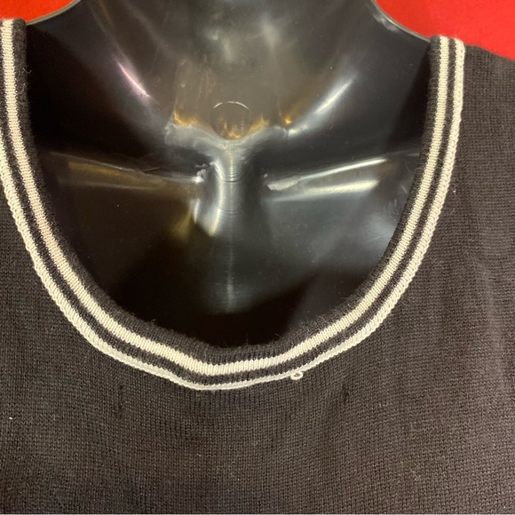 Max Studio Black and White Striped Y2K Sweater Dress - Picture 9 of 9